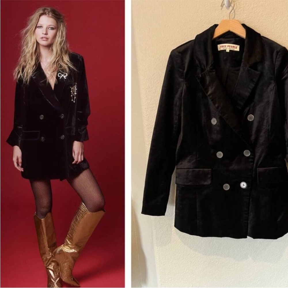 Free People Velvet Cosmo Blazer